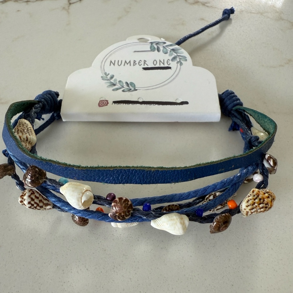 Handmade bracelet with seashells